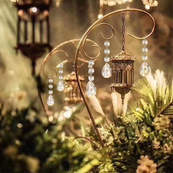 30pk Crystal Ornaments Christmas Tree Finial Teardrop Hanging Crystals Decor - Picture 5 of 8